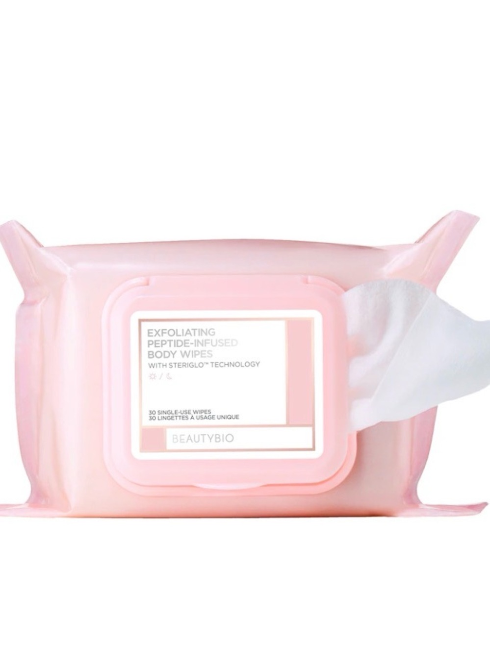 BeautyBio Exfoliating Peptide-Infused Body Wipes